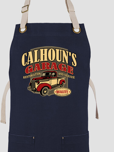 Classic Garage Navy/Stone Canvas Work Apron