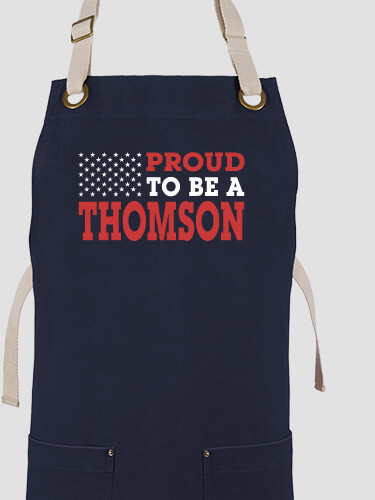 Family Flag Navy/Stone Canvas Work Apron