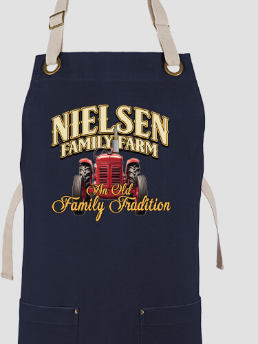 Farming Family Tradition Navy/Stone Canvas Work Apron