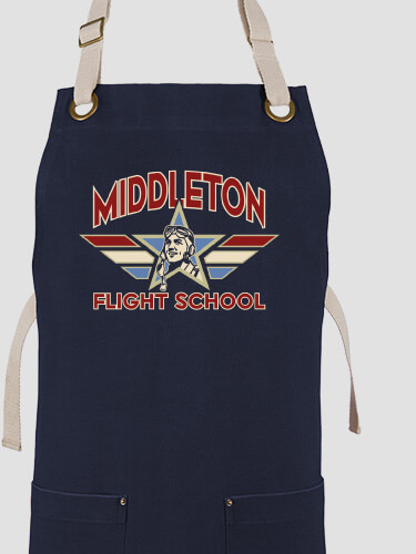 Flight School Navy/Stone Canvas Work Apron