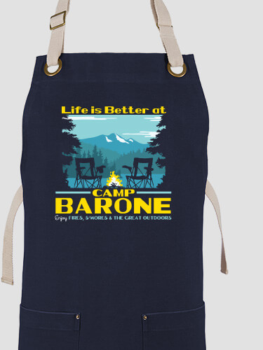 Life Is Better Navy/Stone Canvas Work Apron