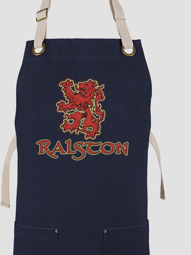 Scottish Lion Navy/Stone Canvas Work Apron