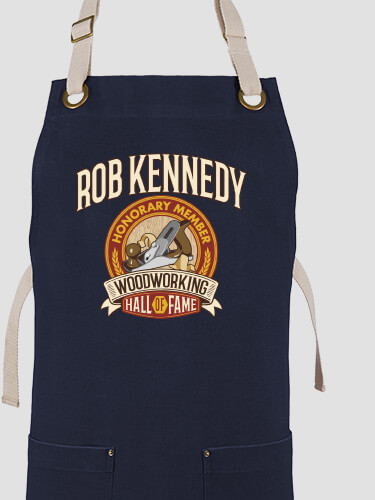 Woodworking Hall Of Fame Navy/Stone Canvas Work Apron