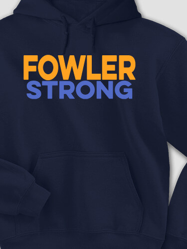 Strong Navy Adult Hooded Sweatshirt