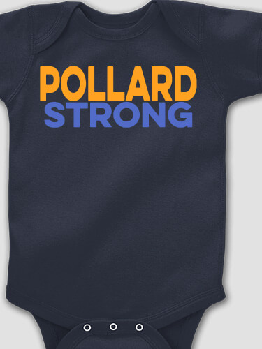 Strong Navy Baby Bodysuit