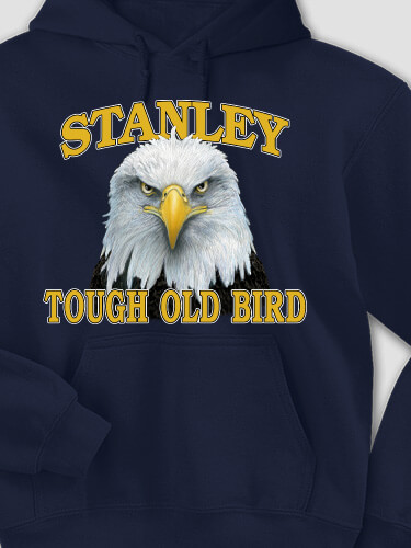 Tough Old Bird Navy Adult Hooded Sweatshirt