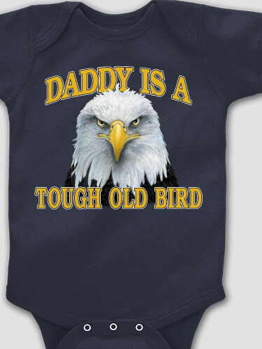 Tough Old Bird Navy Baby Bodysuit