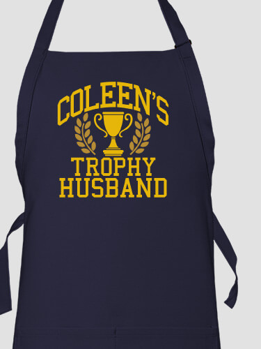 Trophy Husband Navy Apron