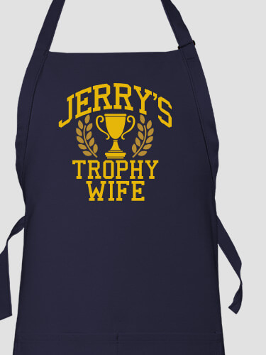 Trophy Wife Navy Apron