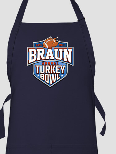 Turkey Bowl Navy Apron