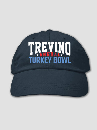 Turkey Bowl Navy Embroidered Hat