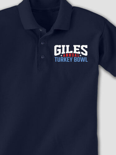 Turkey Bowl Navy Embroidered Polo Shirt