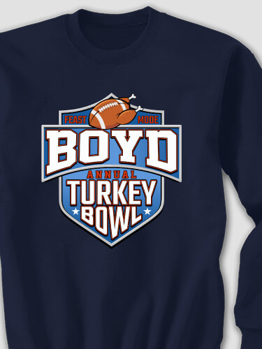 Turkey Bowl Navy Adult Sweatshirt