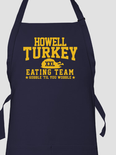 Turkey Eating Team Navy Apron