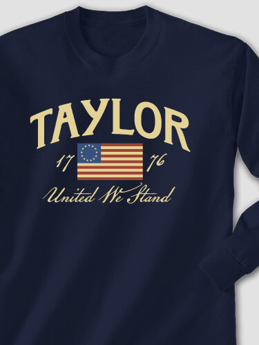 United We Stand Navy Adult Long Sleeve