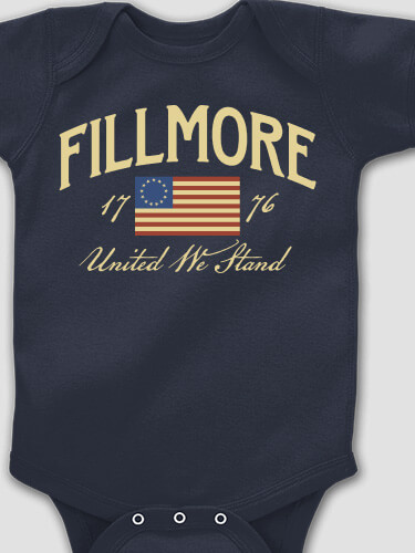 United We Stand Navy Baby Bodysuit