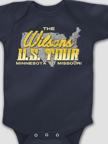 U.S. Tour Navy Baby Bodysuit