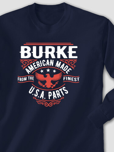 U.S.A. Parts Navy Adult Long Sleeve