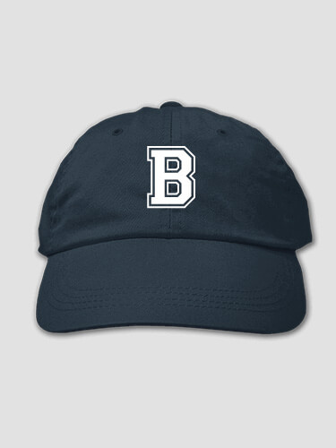 Varsity Letter Navy Embroidered Hat