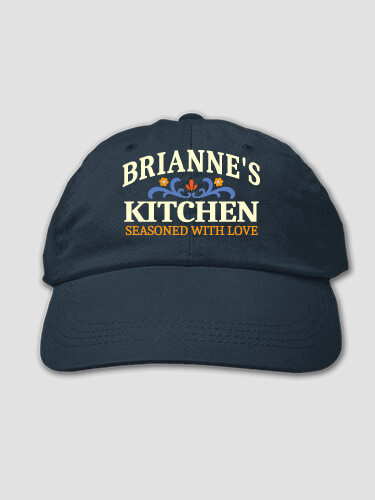Vintage Kitchen Navy Embroidered Hat