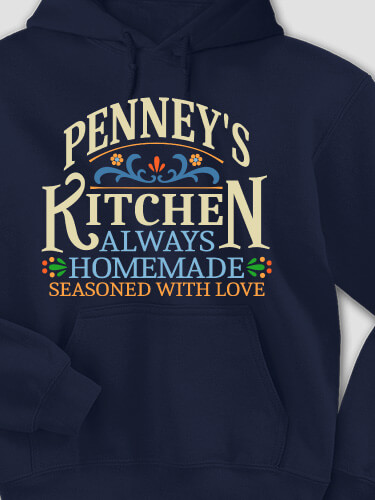 Vintage Kitchen Navy Adult Hooded Sweatshirt