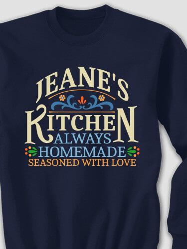 Vintage Kitchen Navy Adult Sweatshirt