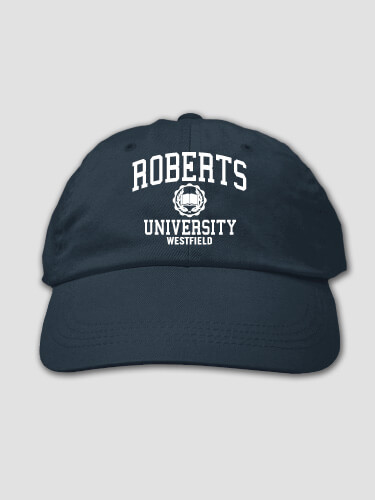 Vintage University Navy Embroidered Hat