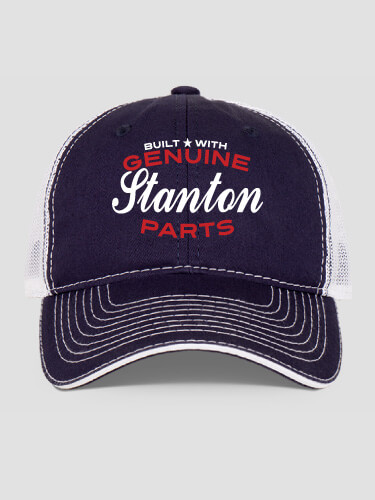 Genuine Parts Navy/White Embroidered Trucker Hat