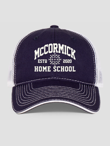 Homeschool 2020 Navy/White Embroidered Trucker Hat