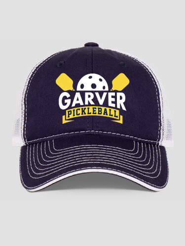 Pickleball Navy/White Embroidered Trucker Hat