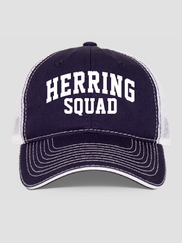 Squad Navy/White Embroidered Trucker Hat
