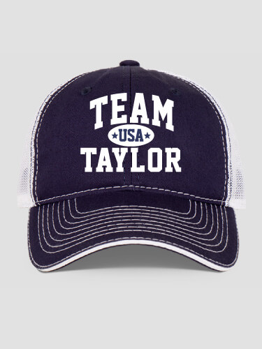 Team USA Navy/White Embroidered Trucker Hat