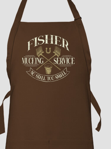 Vintage Mucking Service Nutmeg Apron