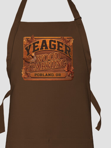 Wood Carving Nutmeg Apron