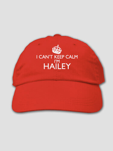 Can't Keep Calm Red Embroidered Hat