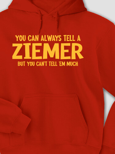 Can't Tell 'Em Much Red Adult Hooded Sweatshirt