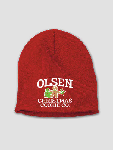 Christmas Cookie Company Red Embroidered Beanie
