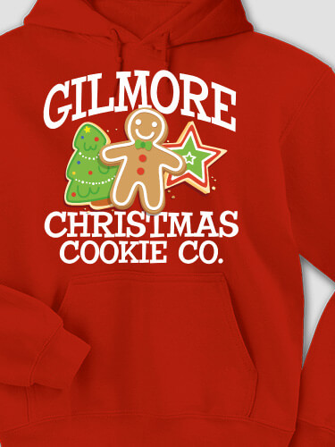 Christmas Cookie Company Red Adult Hooded Sweatshirt