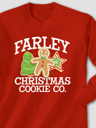 Christmas Cookie Company Red Adult Long Sleeve