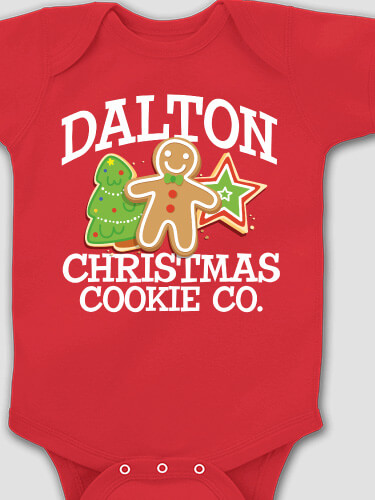 Christmas Cookie Company Red Baby Bodysuit