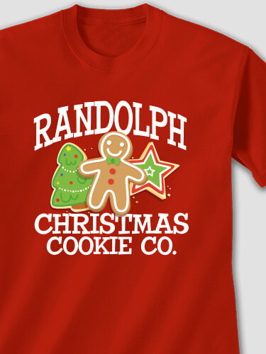 Christmas Cookie Company Red Adult T-Shirt