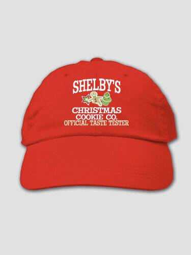 Christmas Cookie Tester Red Embroidered Hat