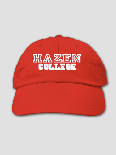 College Red Embroidered Hat