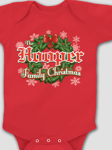 Family Christmas Red Baby Bodysuit