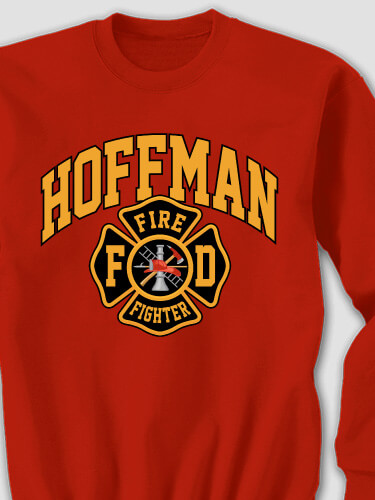 Firefighter Red Adult Sweatshirt