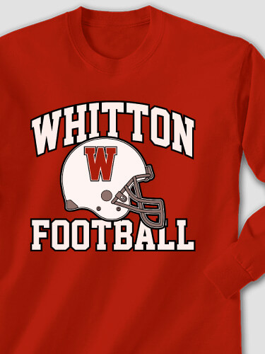 Football Helmet Red Adult Long Sleeve