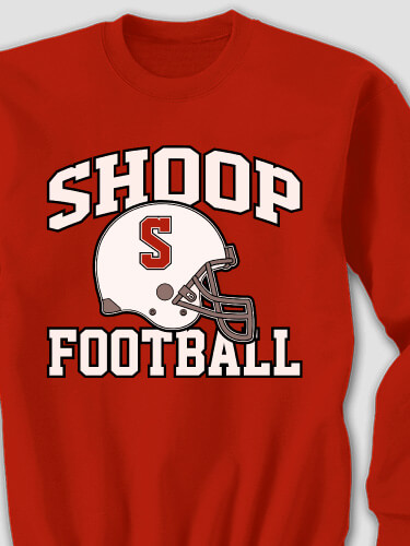 Football Helmet Red Adult Sweatshirt