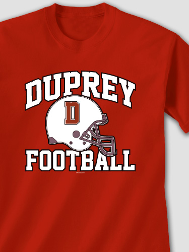 Football Helmet Red Adult T-Shirt