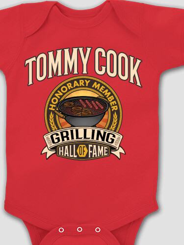 Grilling Hall Of Fame Red Baby Bodysuit