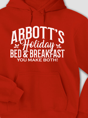 Holiday Bed And Breakfast Red Adult Hooded Sweatshirt